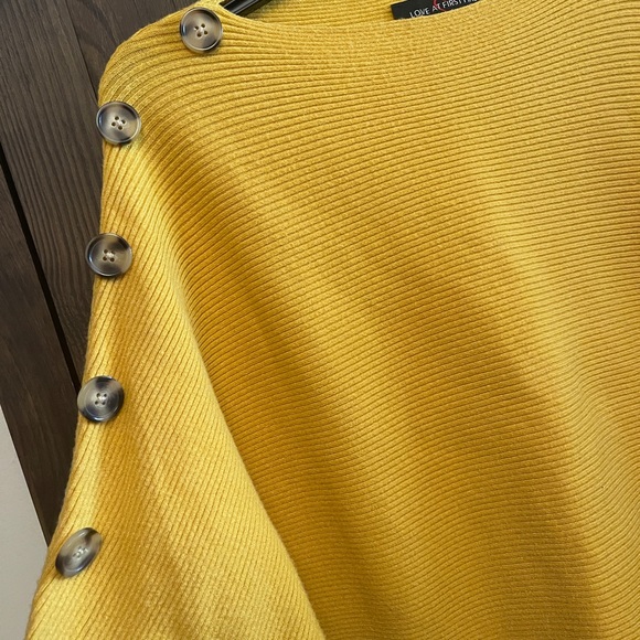 Love at First Find Mustard Sweater with Button Accents - Picture 2 of 6